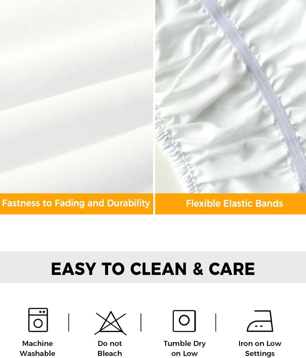 Yellow Lemon Bed Skirt Queen Size 16 Inch Drop, Adjustable Elastic Wrap Around Bed Skirts Easy Fitting Dust Ruffle Bedskirt Bed Frame Cover Botanical Spring Leaves Abstract Blue Tile